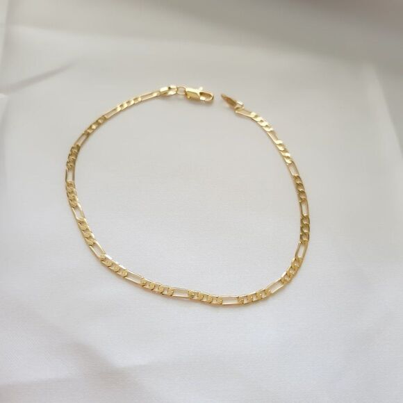 Gold Filled Figaro Chain Anklet Gold Chain Anklet Dainty Gold Anklet - Picture 9 of 9